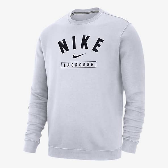 White Lacrosse Crew Neck Pullover. Nike